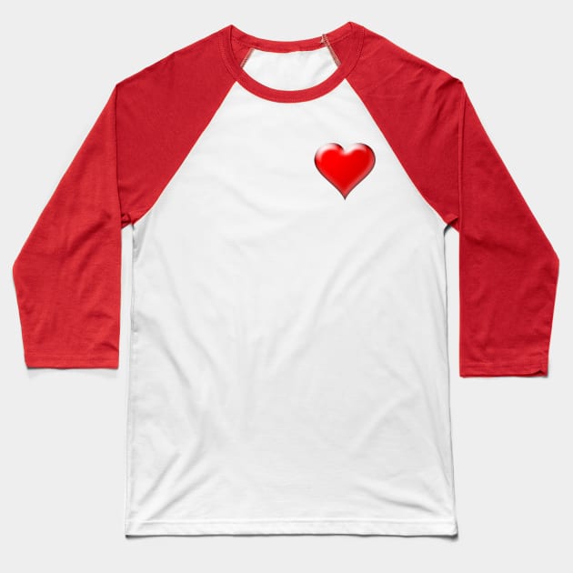 HEART Baseball T-Shirt by DESIGNSBY101